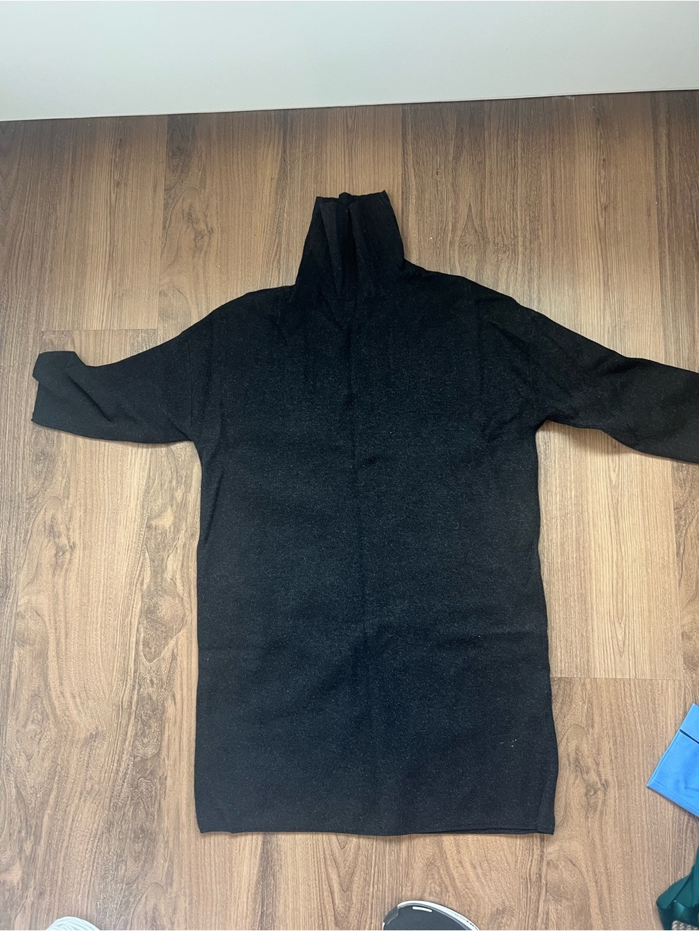 Pomander Place Black Mini Dress with Turtleneck